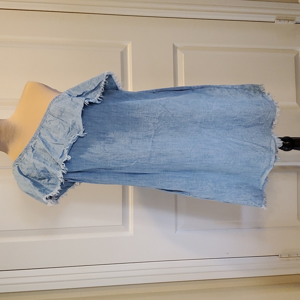 Vince Camuto one shoulder  denim dress M